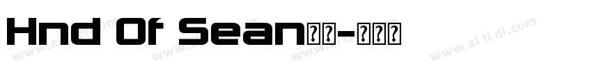 Hnd Of Sean字体字体转换